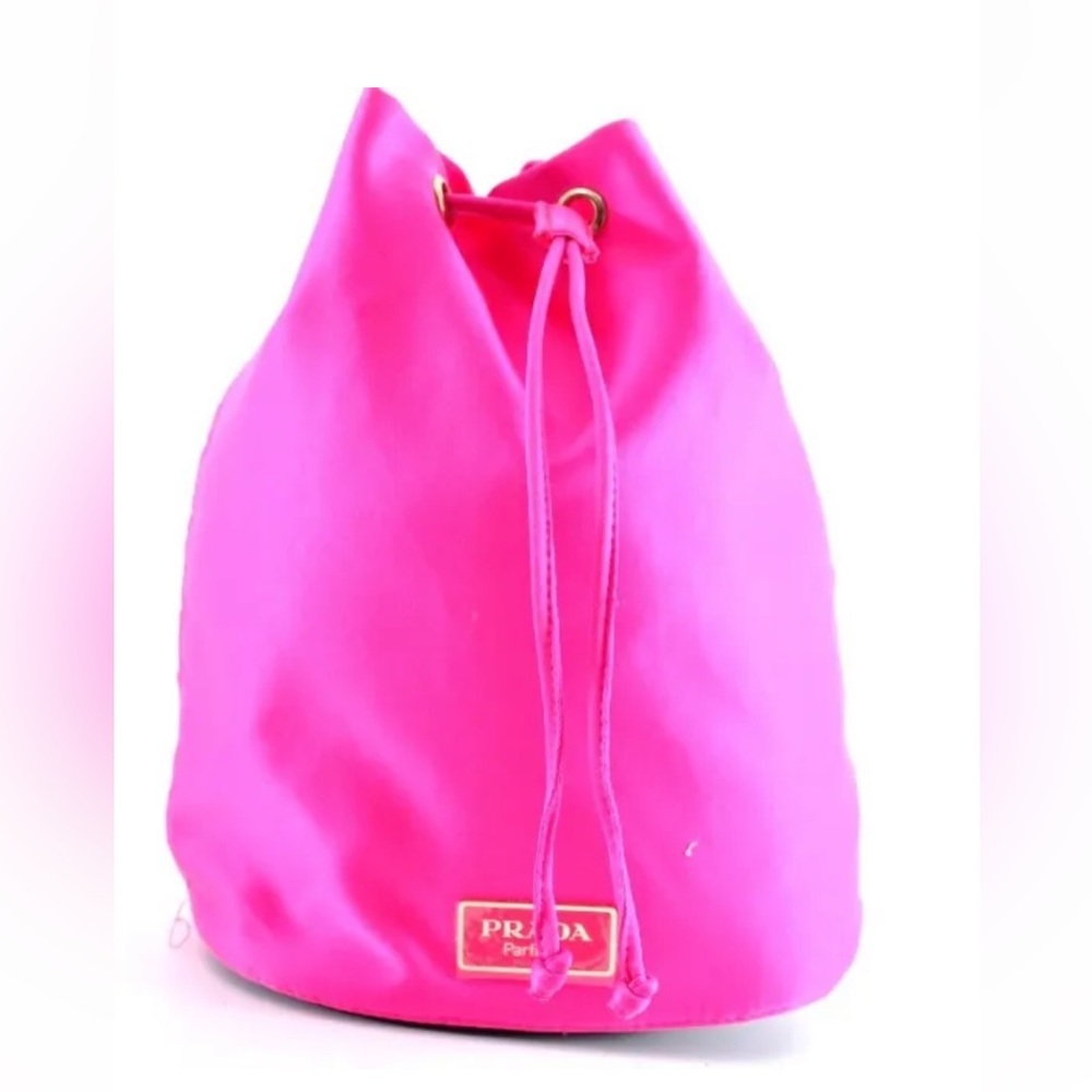 PRADA perfume Purse Pouch Testa Nylon Pink Used Authentic